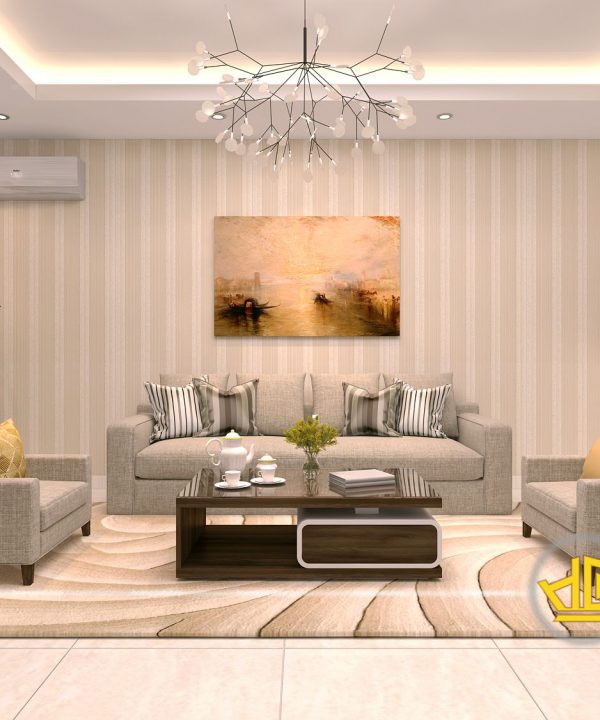 Nội thất phòng khách Hiện đại chị Thúy