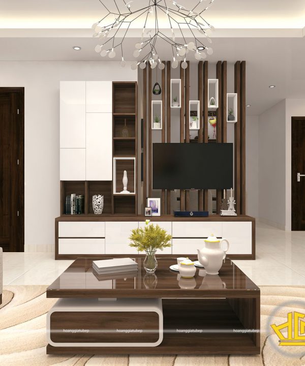 Nội thất phòng khách Hiện đại chị Thúy