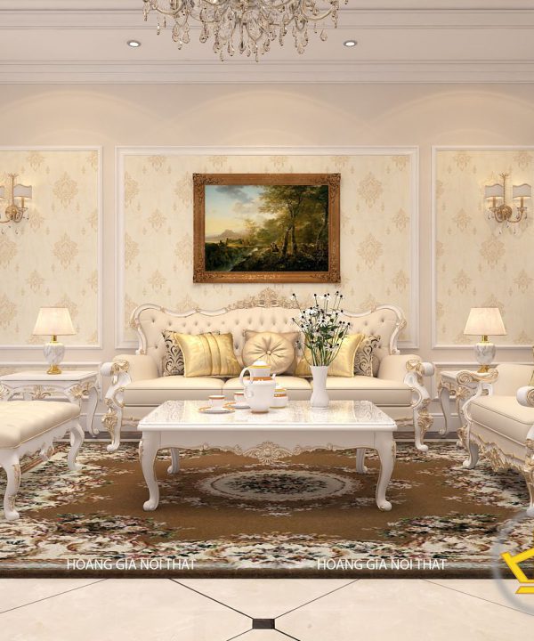 Nội thất phòng khách Tân cổ điển anh Tú Thái Bình