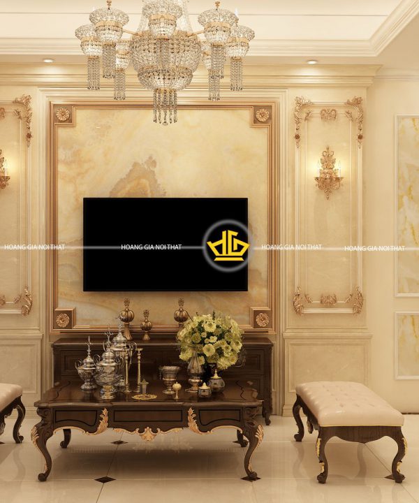 Phòng khách tân cổ điển Anh Thắng đường Nguyễn Tuân