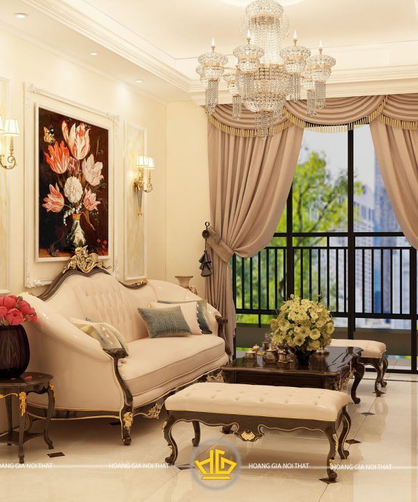 Phòng khách tân cổ điển Anh Thắng đường Nguyễn Tuân
