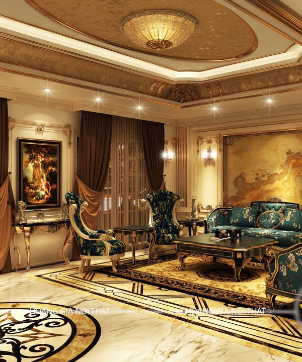 Phòng khách tân cổ điển Anh Tùng đường Tây Sơn