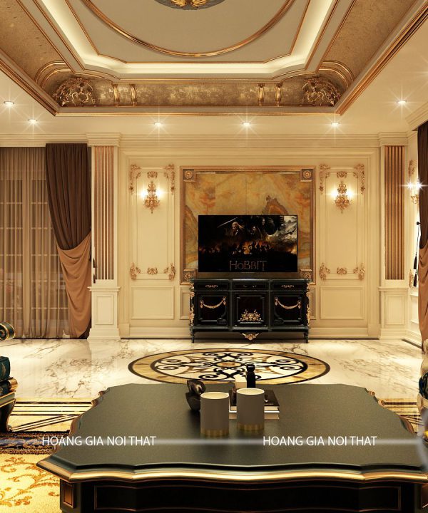 Phòng khách tân cổ điển Anh Tùng đường Tây Sơn