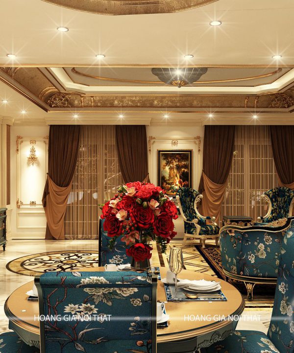 Phòng khách tân cổ điển Anh Tùng đường Tây Sơn