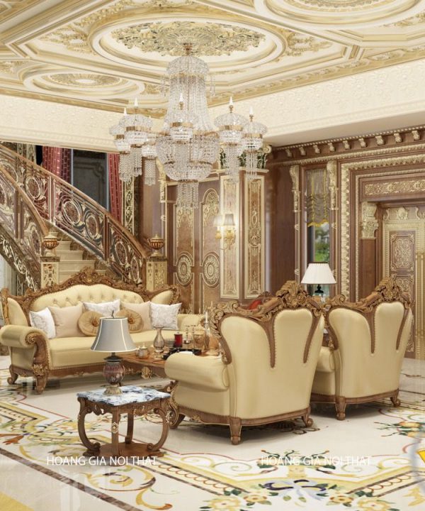 Phòng khách tân cổ điển Chú Quý ở Hà Nam