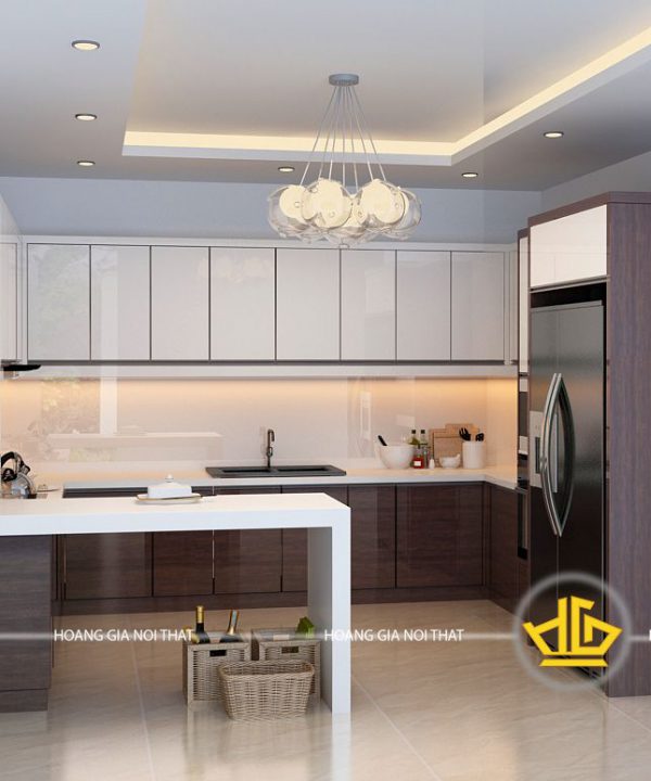 Tủ Bếp Acrylic anh Nam Long Biên