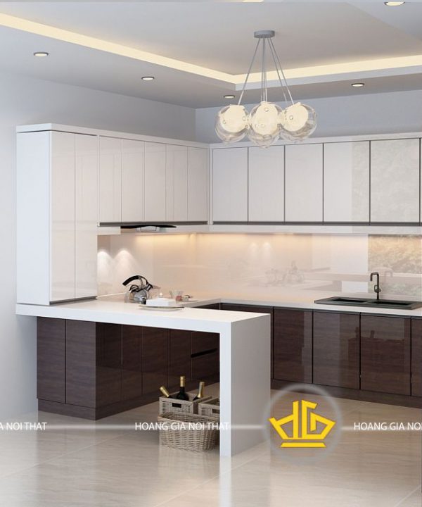 Tủ Bếp Acrylic anh Nam Long Biên