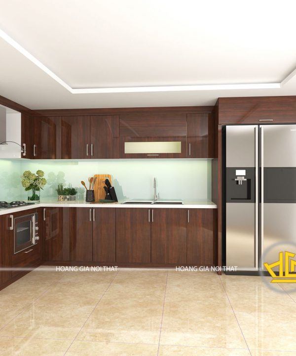 Tủ Bếp Acrylic anh Tùng Khương Đình
