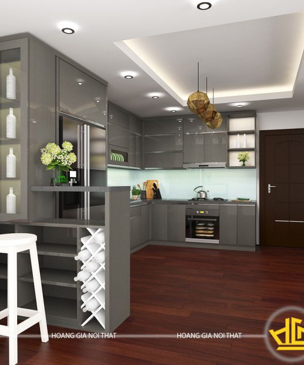 Tủ Bếp Acrylic chị Hà