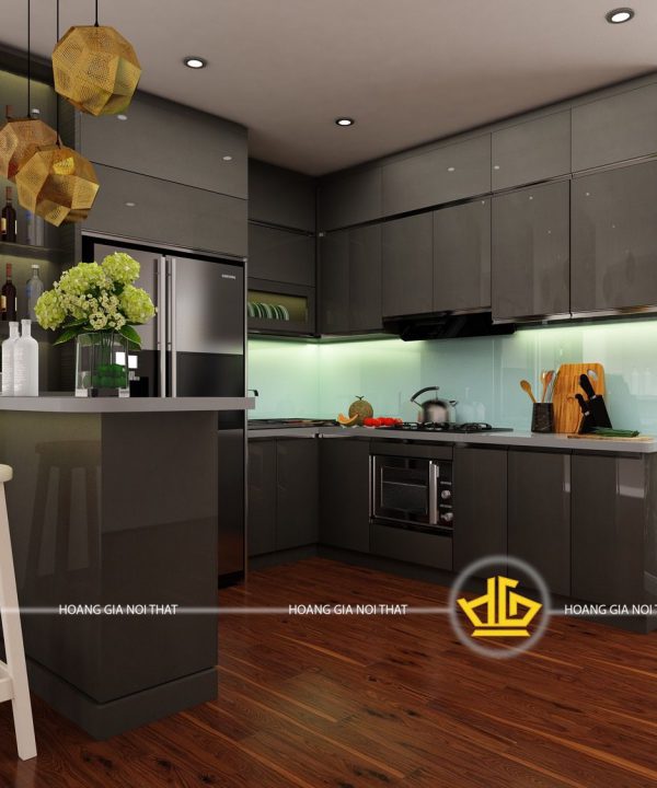 Tủ Bếp Acrylic chị Hà Nguyễn Xiển