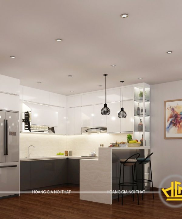 Tủ Bếp Acrylic chị Hường Đại Từ