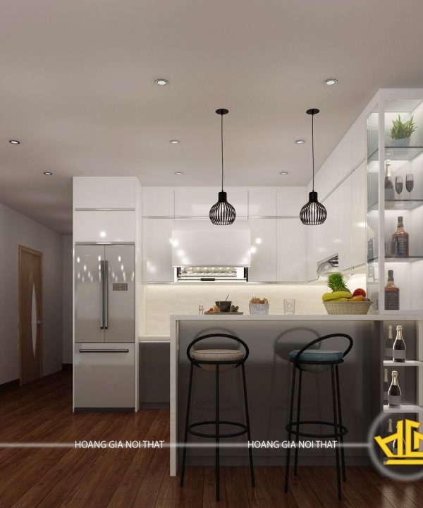 Tủ Bếp Acrylic chị Hường Đại Từ