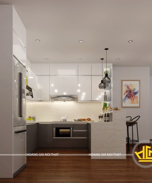 Tủ Bếp Acrylic chị Hường Đại Từ