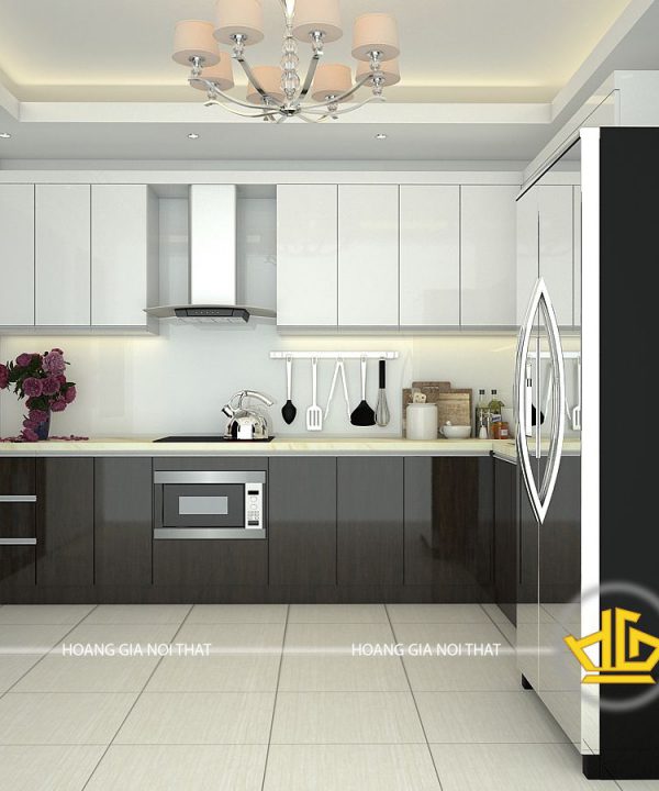 Tủ Bếp Acrylic chị Mơ Hải Phòng