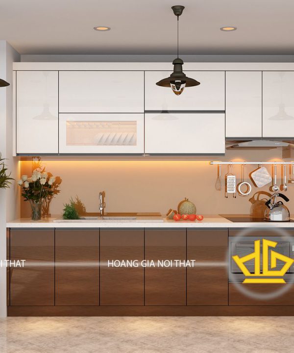 Tủ Bếp Acrylic nhà anh Tuân