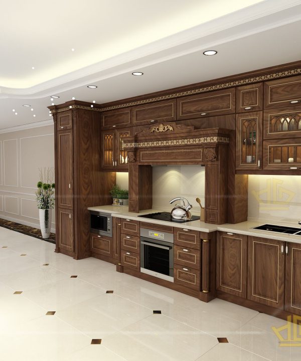 Tủ bếp tân cổ điển anh Đạt Vạn Phúc