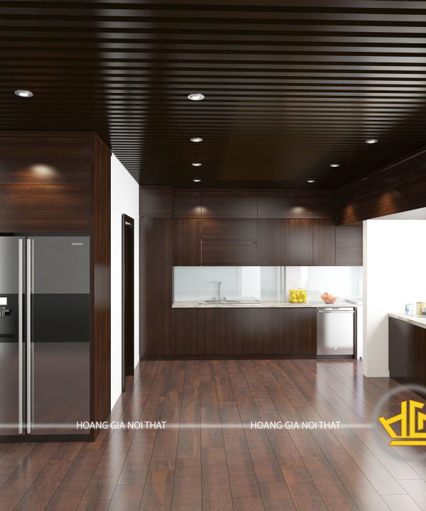 Tủ bếp tân cổ điển anh Dũng Gamuda