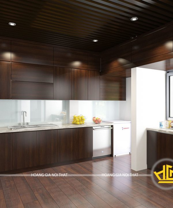 Tủ bếp tân cổ điển anh Dũng Gamuda
