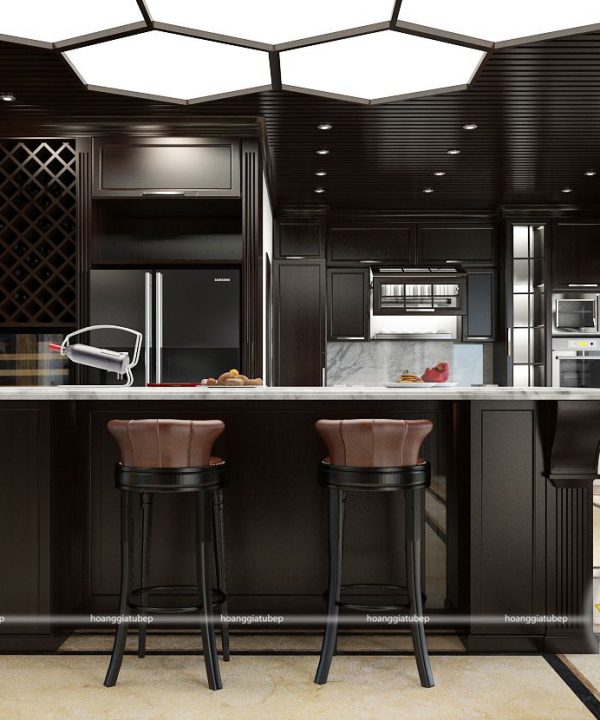 Tủ bếp tân cổ điển anh Dũng Gamuda