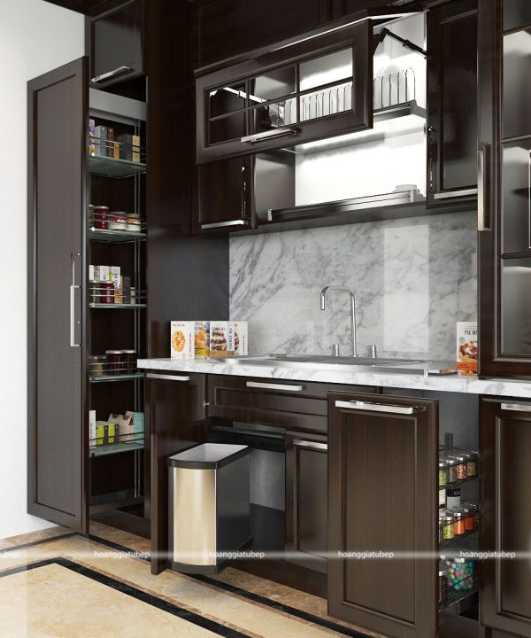 Tủ bếp tân cổ điển anh Dũng Gamuda