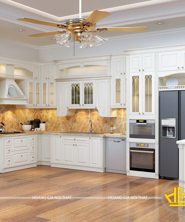 Tủ bếp tân cổ điển anh Duy Phú Thọ