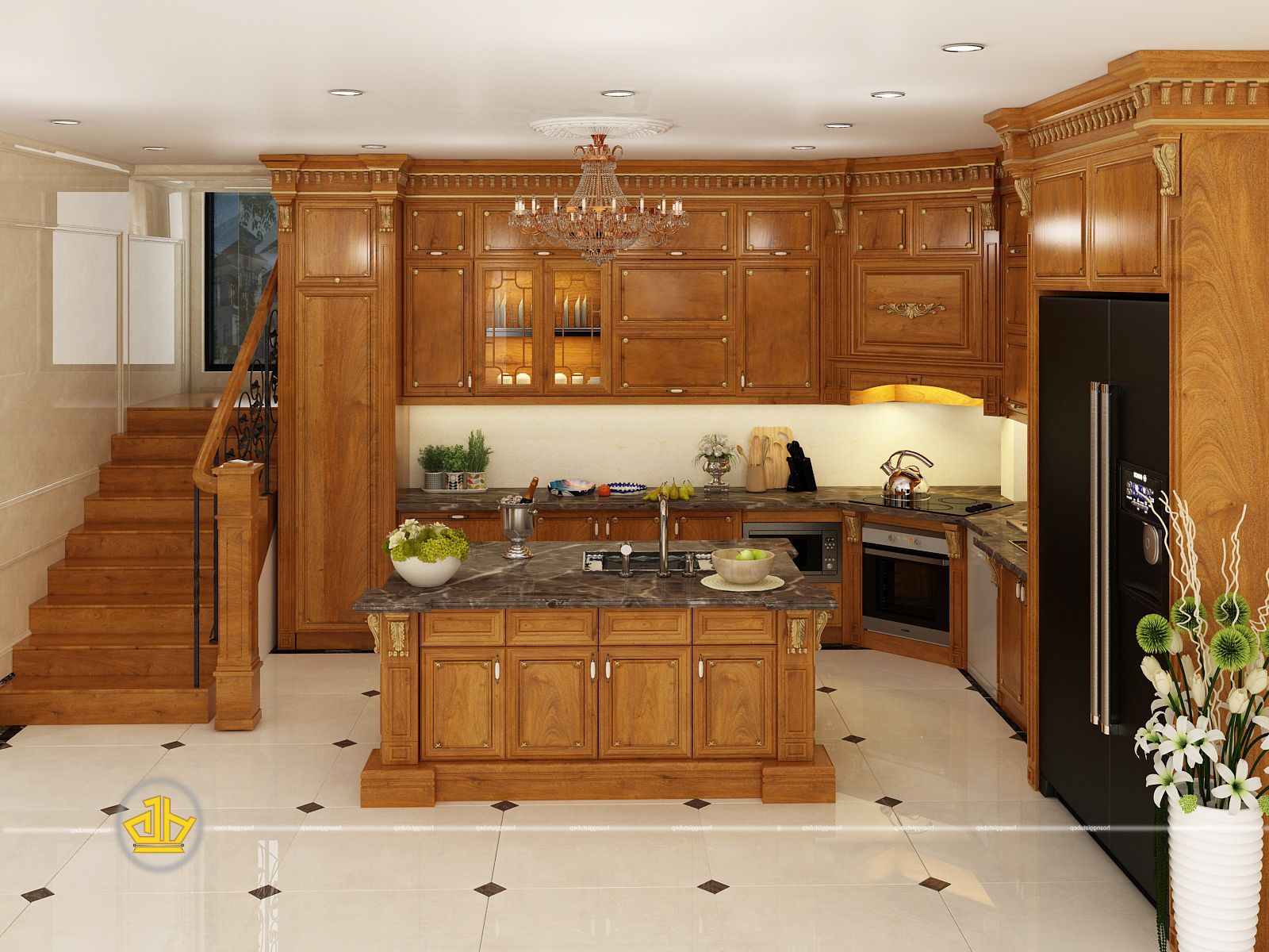 Tủ bếp tân cổ điển là sự hòa quyện giữa phong cách cổ điển và hiện đại, mang lại sự tinh tế và sang trọng cho không gian bếp của bạn. Hãy xem hình ảnh và cảm nhận sự độc đáo của thiết kế này nhé!