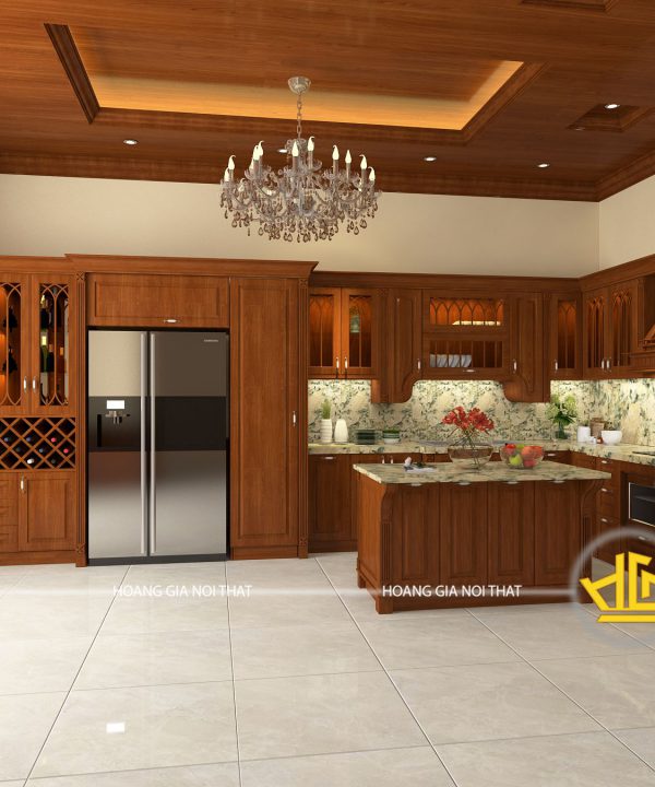 Tủ bếp tân cổ điển anh Thắng Hà Nam