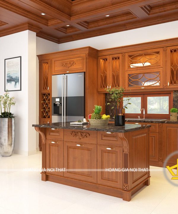 Tủ bếp tân cổ điển anh Trường Hưng Yên