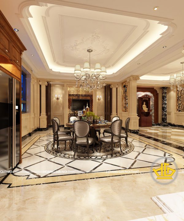 Tủ bếp tân cổ điển anh Tú Yên Bái