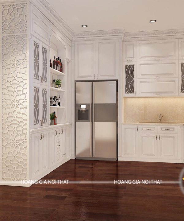 Tủ bếp tân cổ điển anh Tùng Hạ Long