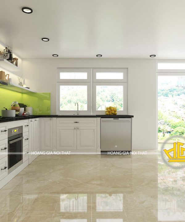 Tủ bếp tân cổ điển chị Dao Ciputra