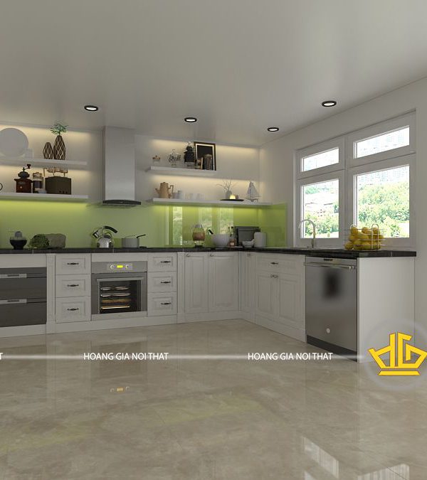 Tủ bếp tân cổ điển chị Dao Ciputra