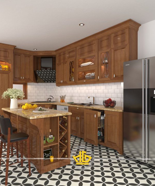 Tủ bếp tân cổ điển tại Yên Xá