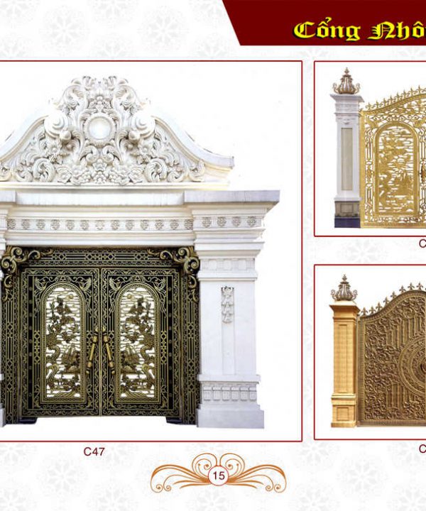 Cổng nhôm đúc Hoàng Gia 11 Cổng nhôm đúc Hoàng Gia 11