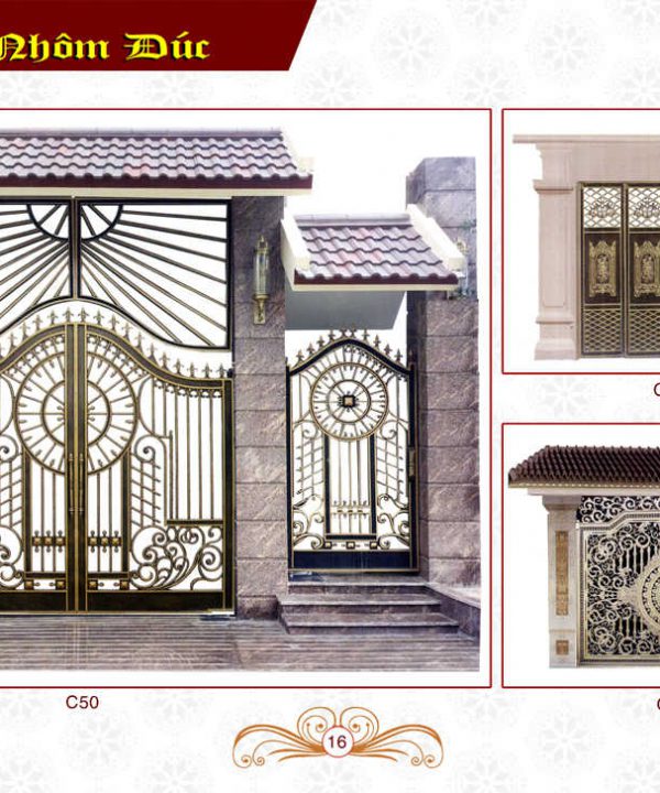 Cổng nhôm đúc Hoàng Gia 12 Cổng nhôm đúc Hoàng Gia 12