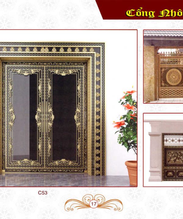 Cổng nhôm đúc Hoàng Gia 13 Cổng nhôm đúc Hoàng Gia 13