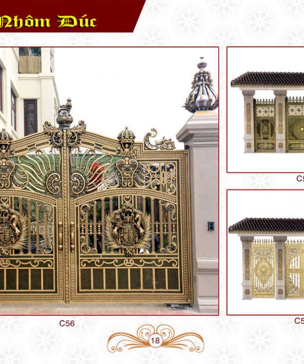Cổng nhôm đúc Hoàng Gia 14 Cổng nhôm đúc Hoàng Gia 14