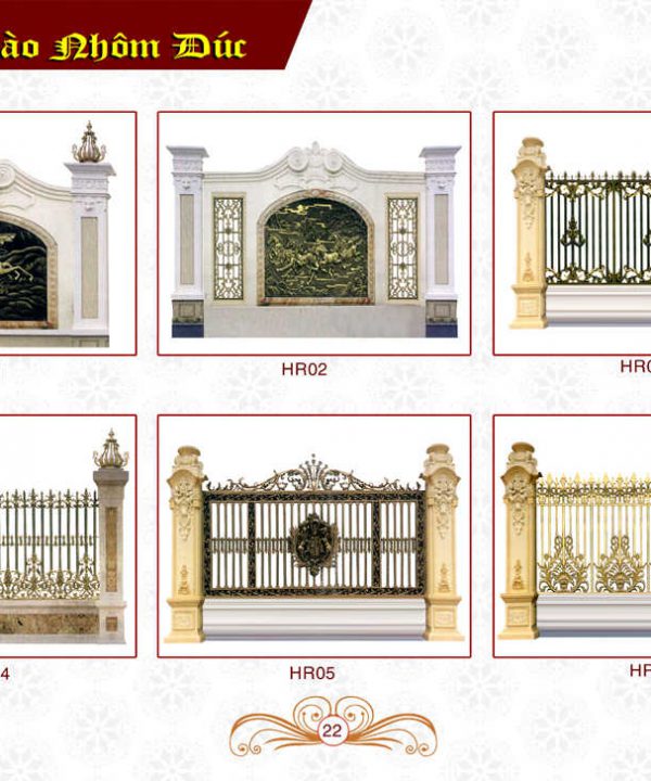 Cổng nhôm đúc Hoàng Gia 18