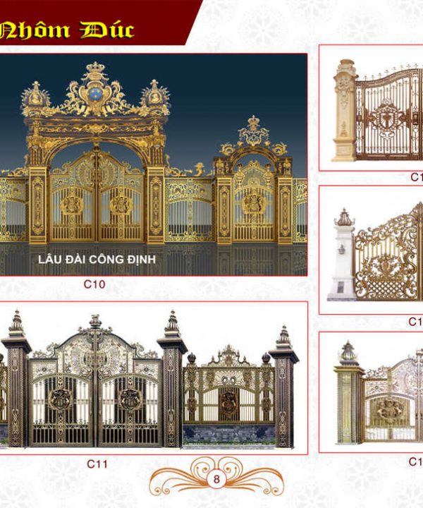 Cổng nhôm đúc Hoàng Gia 04
