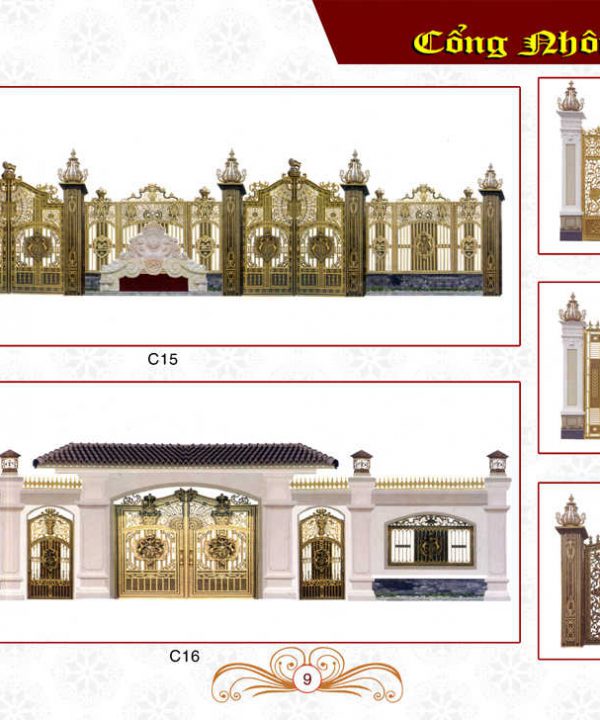 Cổng nhôm đúc Hoàng Gia 05