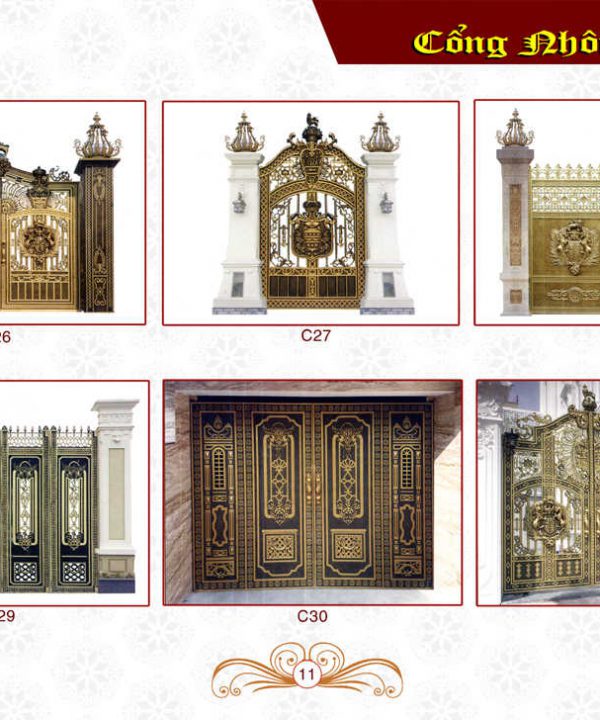 Cổng nhôm đúc Hoàng Gia 06