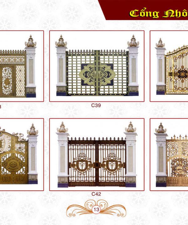 Cổng nhôm đúc Hoàng Gia 09 Cổng nhôm đúc Hoàng Gia 09
