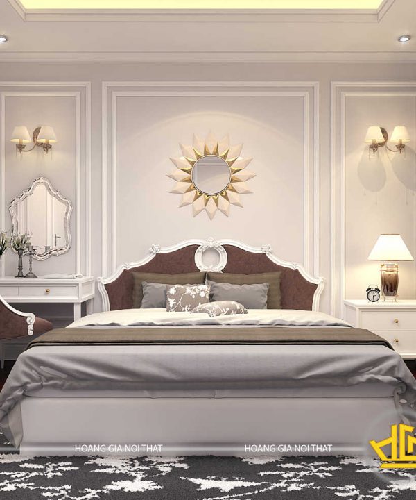 Phòng ngủ tân cổ điển chị Hương Vinhome