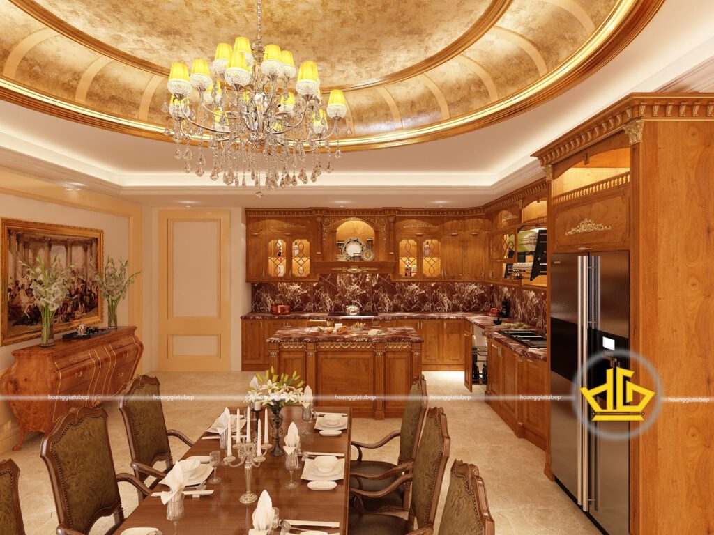 Tủ bếp gỗ đẹp, độc đáo, đảm bảo chất lượng