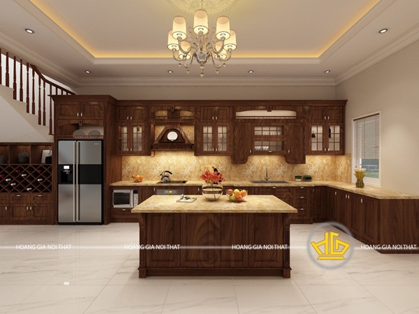 Vẻ đẹp của căn bếp khiến bất kỳ vị khách nào cũng phải xuýt xoa