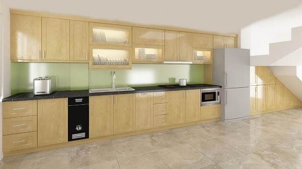 Tủ bếp gỗ sồi đẹp