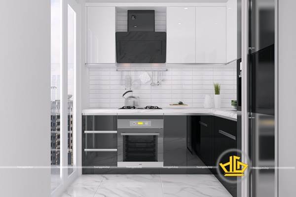 Tủ bếp Acrylic chị Mai Ecopark