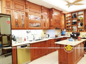 Thiết kế nội thất gỗ hương đá Châu Phi – Cô Vân Định Công