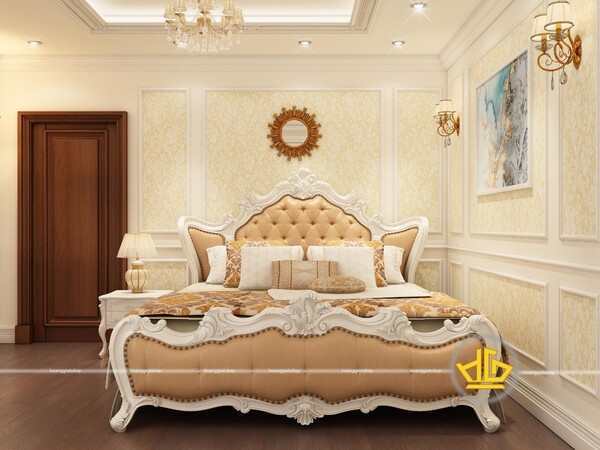 Mẫu giường ngủ tân cổ điển đẹp
