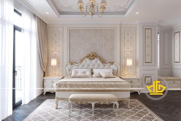 Giường ngủ tân cổ điển sang trọng